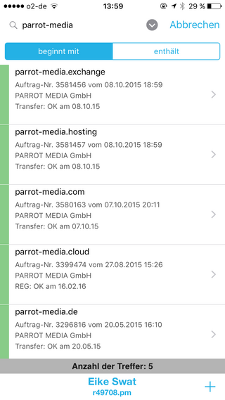 domains2go Domainverwaltung domains2go Domainverwaltung