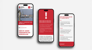 Technische Hochschule Lübeck Website Mobile Ansicht