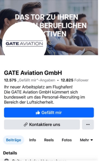 Gate Aviation Facebook Profil