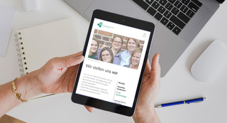 Kunst-Kita Storchennest Website Tabletansicht