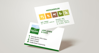 Hof Kaiser Visitenkarte Hof Kaiser Visitenkarte