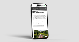 Schloss Eutin Website Mobile Ansicht