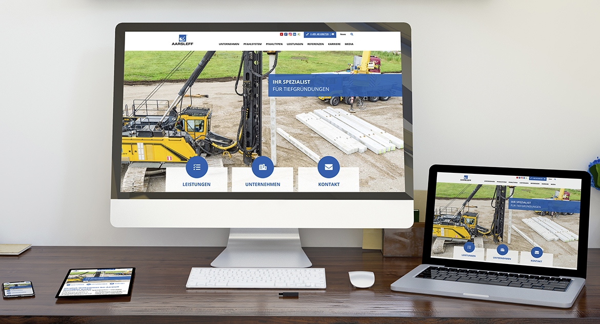 Aarsleff Grundbau Responsive Website