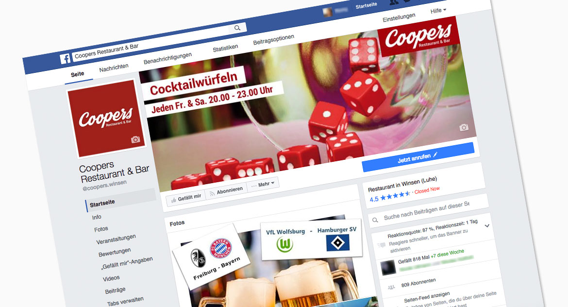 Coopers Facebook Page Coopers Facebook Page