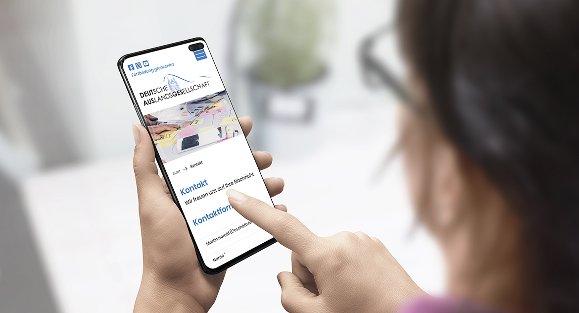 Deutsche Auslandsgesellschaft Website Mobile Ansicht