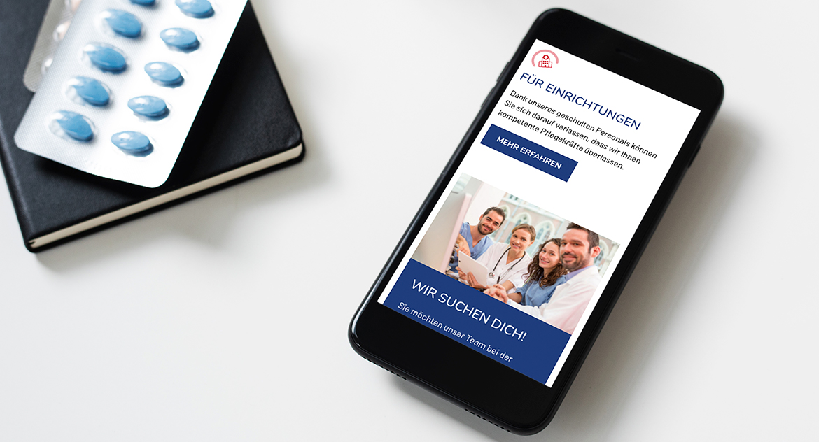 Free-Care Website Mobile Ansicht