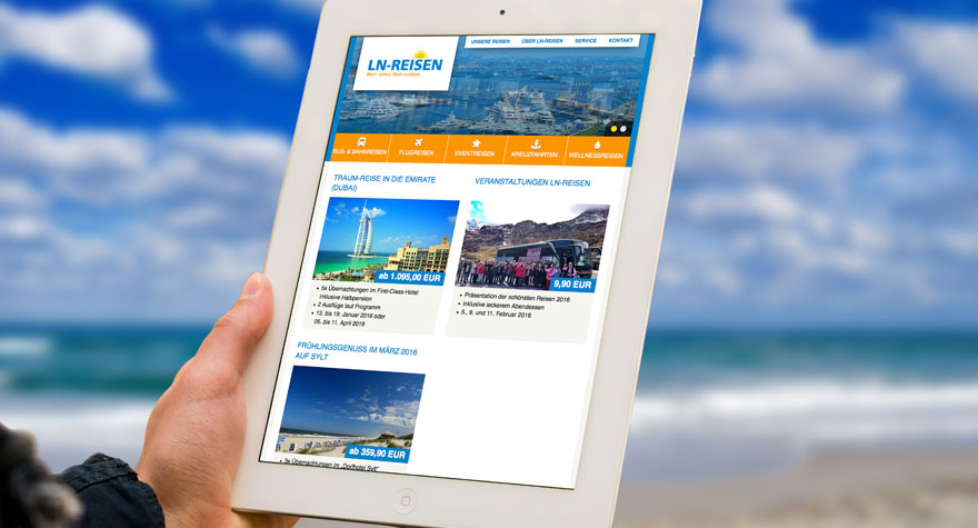 LN Reisen Website LN Reisen Website
