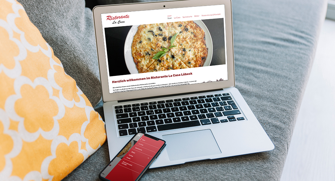 Ristorante La Casa Website Desktopansicht Ristorante La Casa Website Desktopansicht