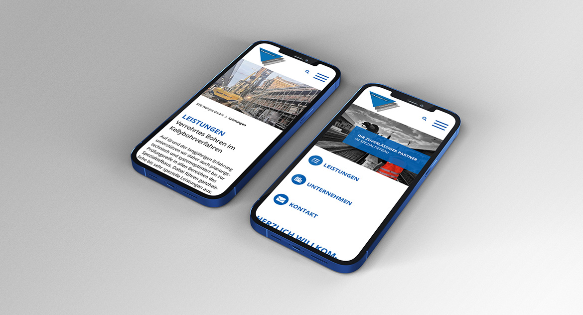 STB Wöltjen Website Mobile Ansicht
