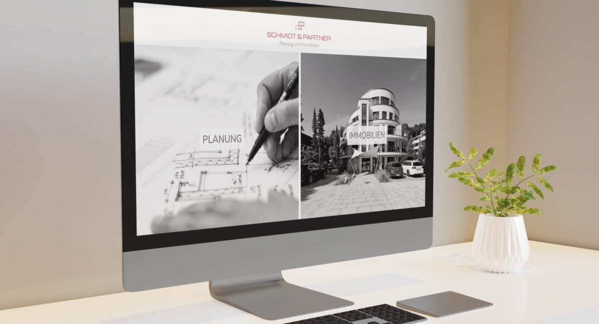 Schmidt & Partner Website Desktopansicht