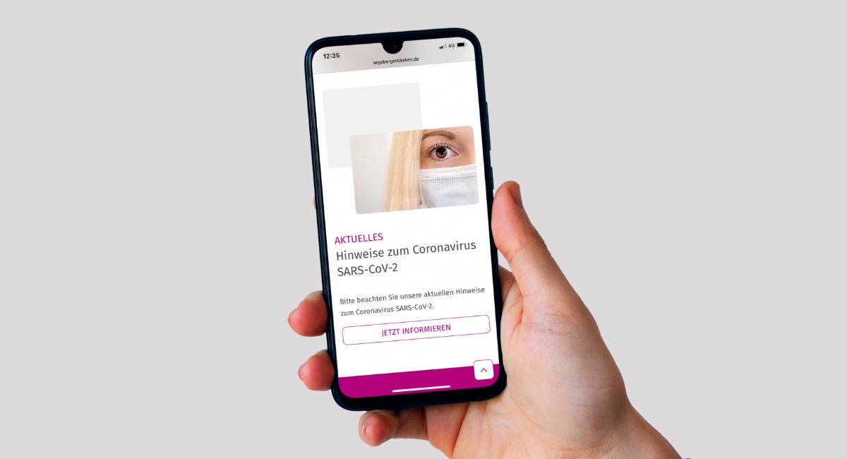 Segeberger Kliniken Website Mobile Ansicht