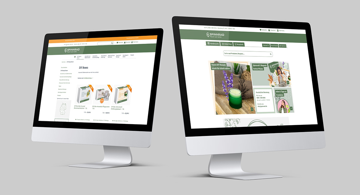Spinnrad Online-Shop Desktopansicht Spinnrad Online-Shop Desktopansicht