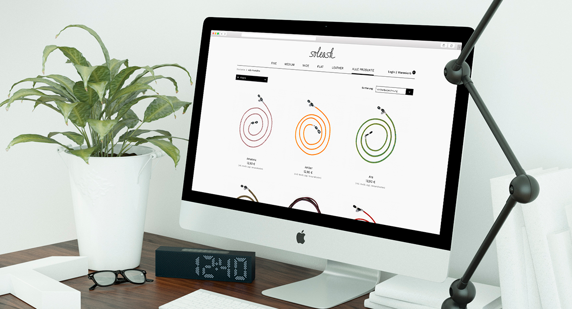 soleash Online-Shop Desktopansicht