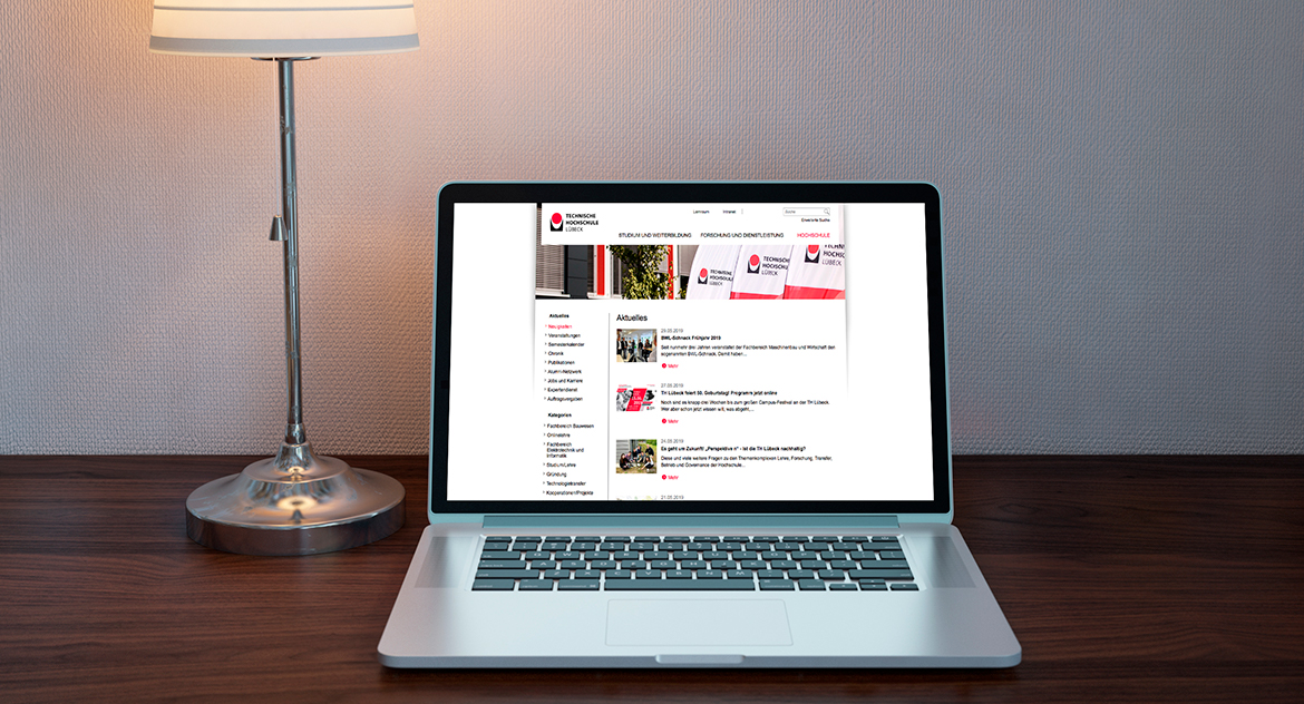 Technische Hochschule Lübeck Website Desktop Technische Hochschule Lübeck Website Desktop